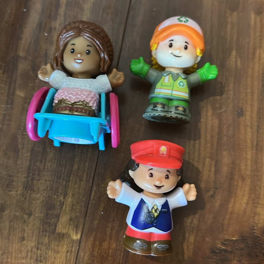Fisher Price Little People Figures Lot Wheelchair Kathy Barbie Train